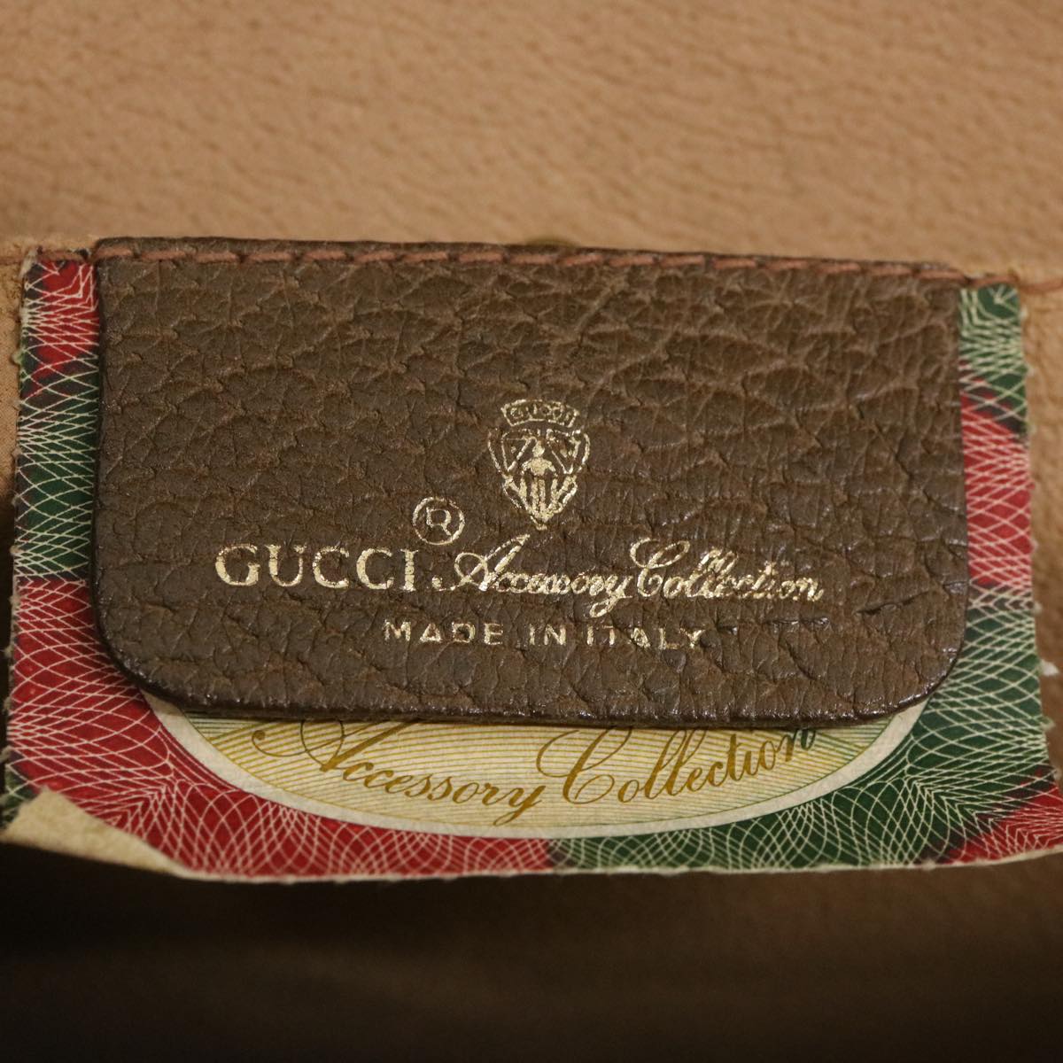 GUCCI GG Canvas Web Sherry Line Clutch Bag Beige Red Green 89 01 031 Auth th3344