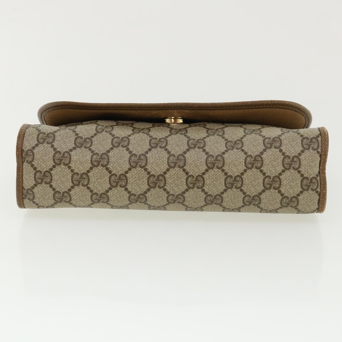 GUCCI GG Canvas Web Sherry Line Clutch Bag Beige Red Green 89 01 031 Auth th3344