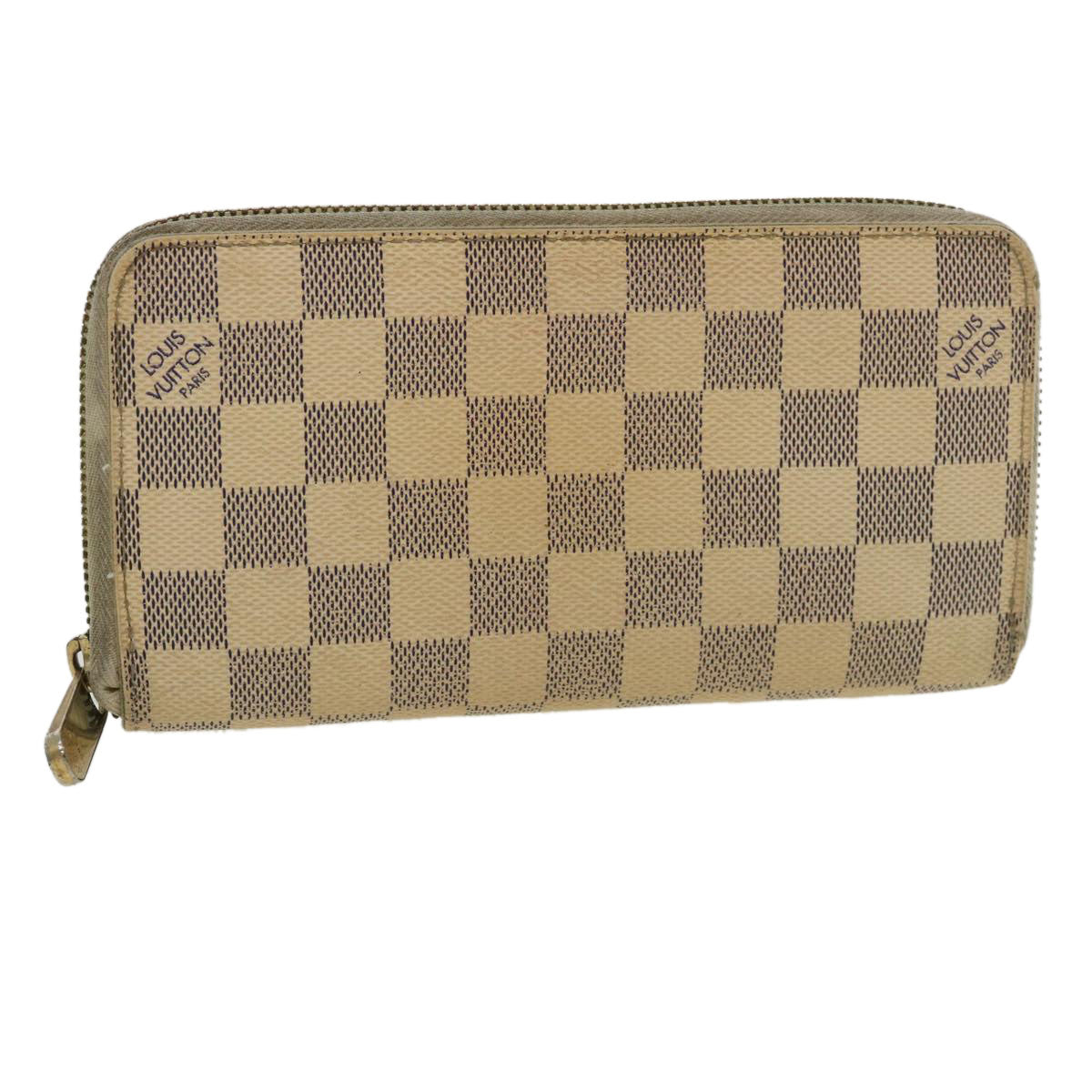 LOUIS VUITTON Damier Azur Zippy Wallet Long Wallet N60019 LV Auth th3350