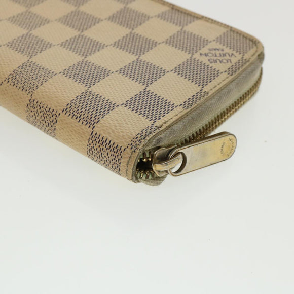 LOUIS VUITTON Damier Azur Zippy Wallet Long Wallet N60019 LV Auth th3350
