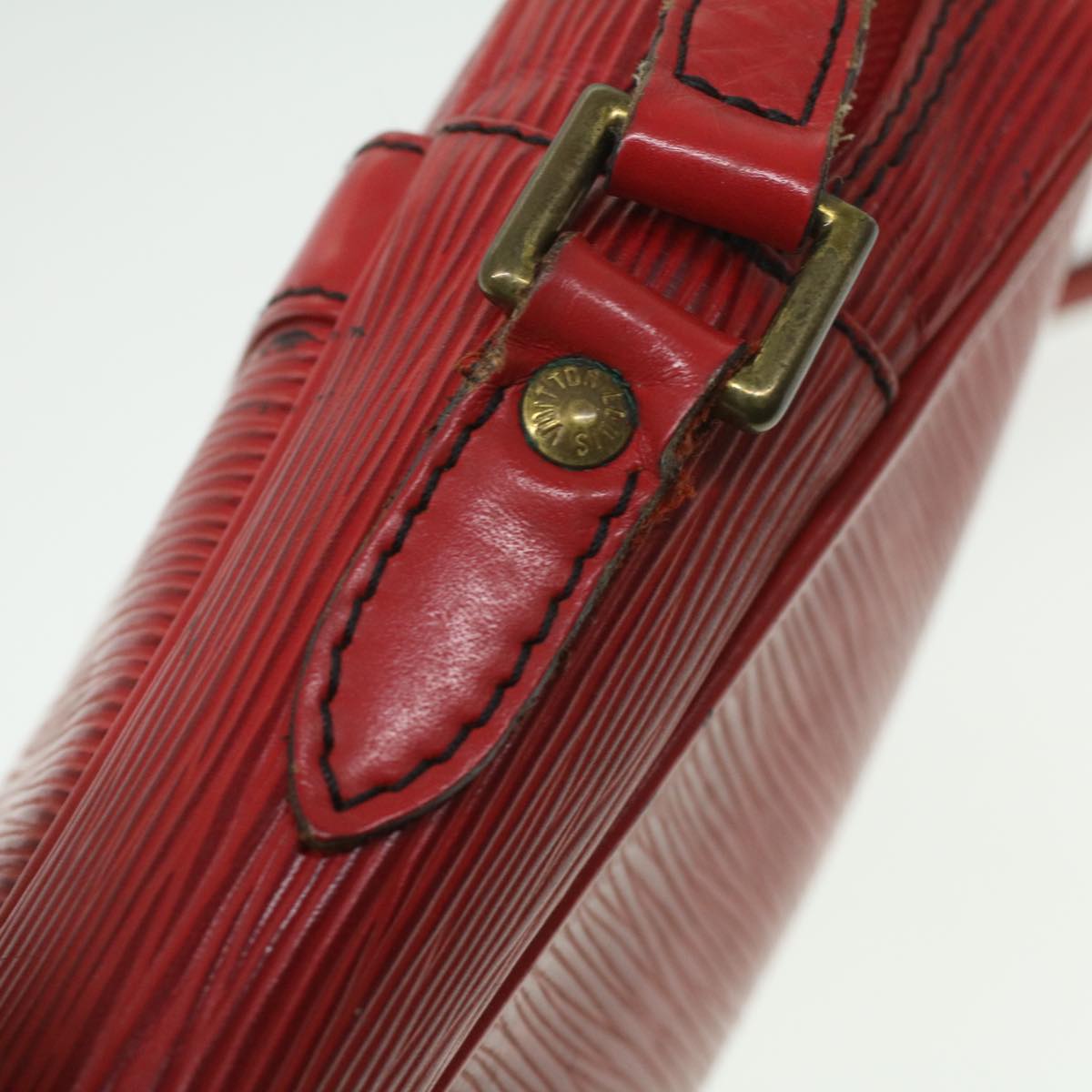 LOUIS VUITTON Epi Danube Shoulder Bag Red M45637 LV Auth th3362