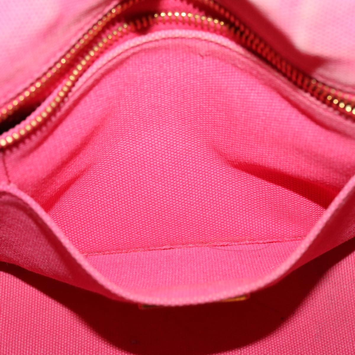 PRADA Canapa PM Hand Bag Canvas 2way Pink Auth th3365