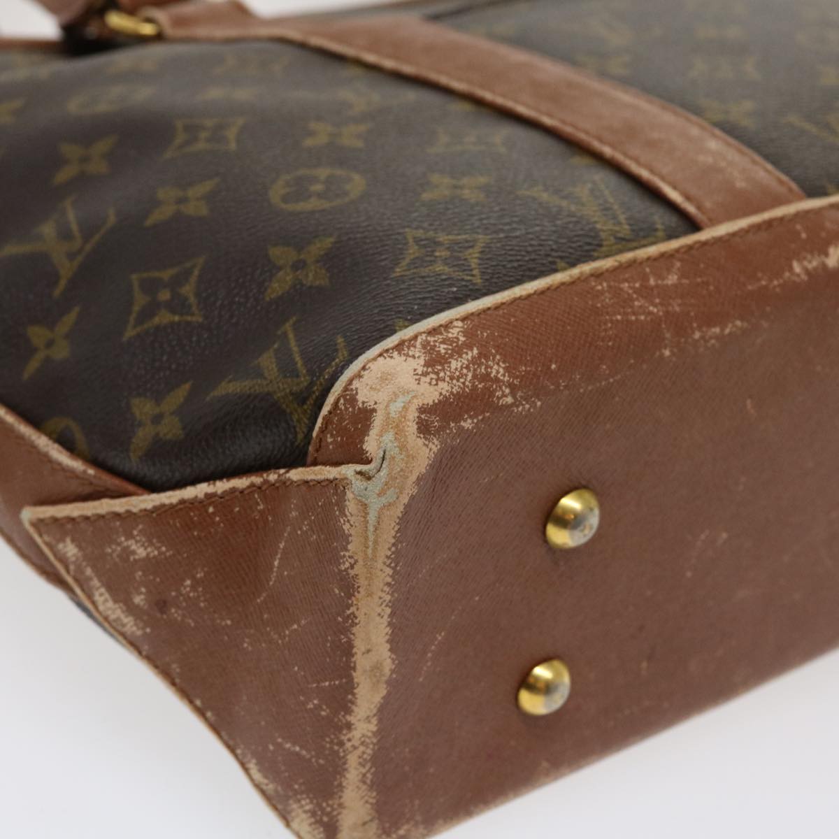 LOUIS VUITTON Monogram Sac Weekend PM Hand Bag M42425 LV Auth th3377