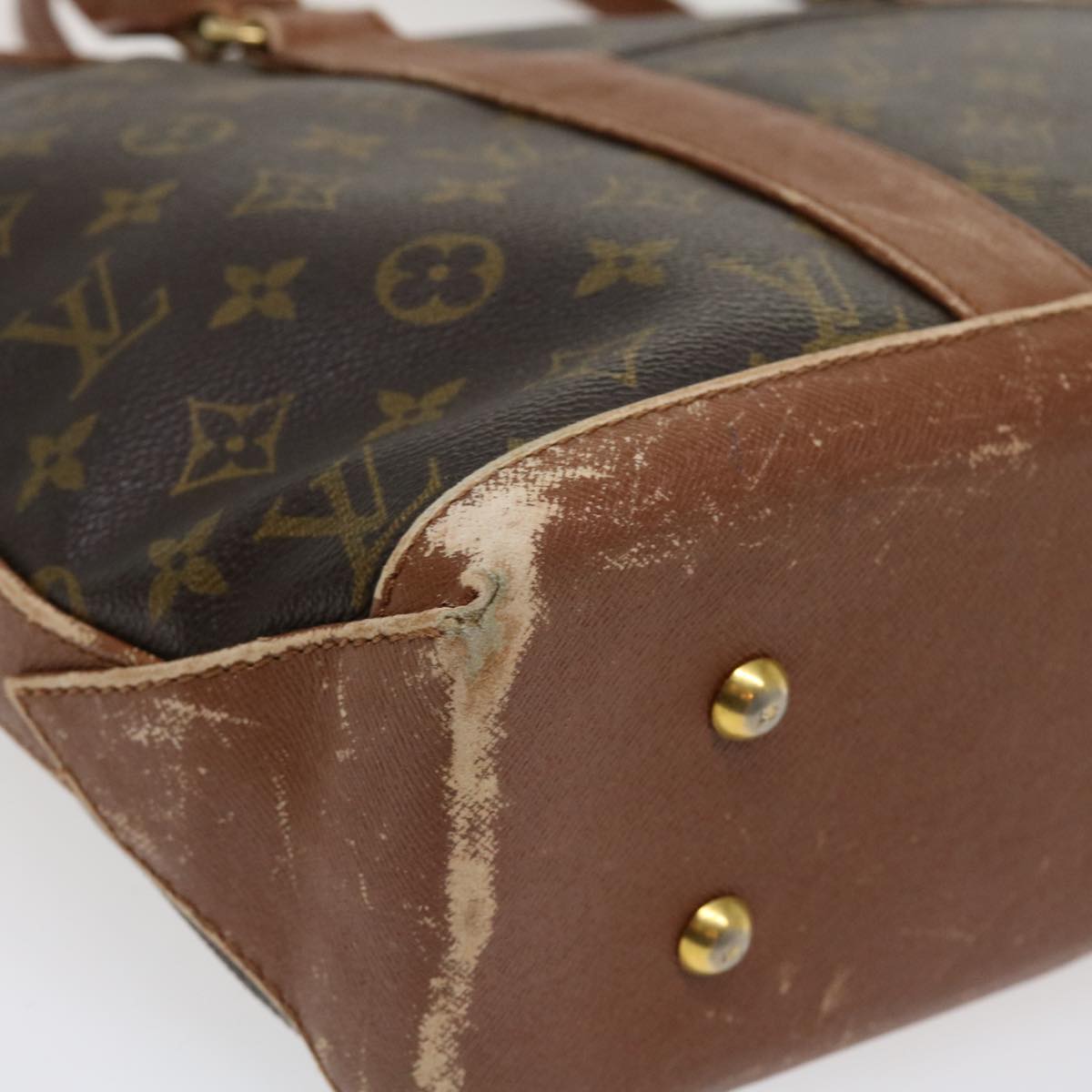 LOUIS VUITTON Monogram Sac Weekend PM Hand Bag M42425 LV Auth th3377