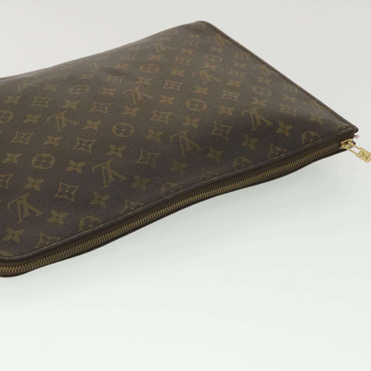 LOUIS VUITTON Monogram Poche Document Briefcase M53400 LV Auth th3401