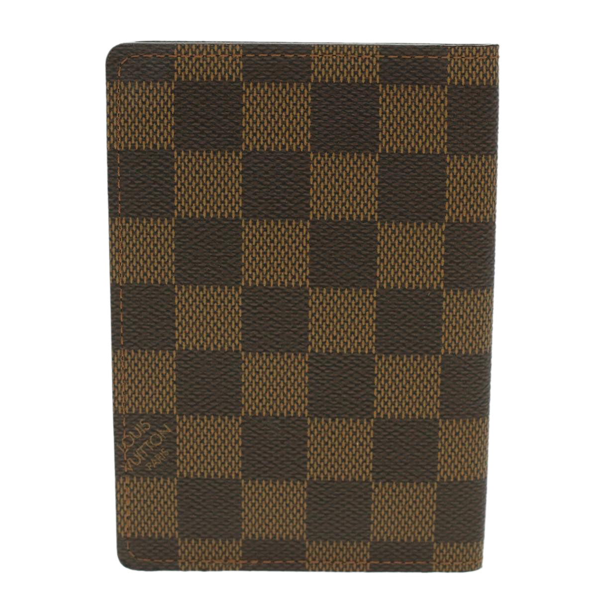 LOUIS VUITTON Damier Ebene Couverture Passport Case N60189 LV Auth th3434