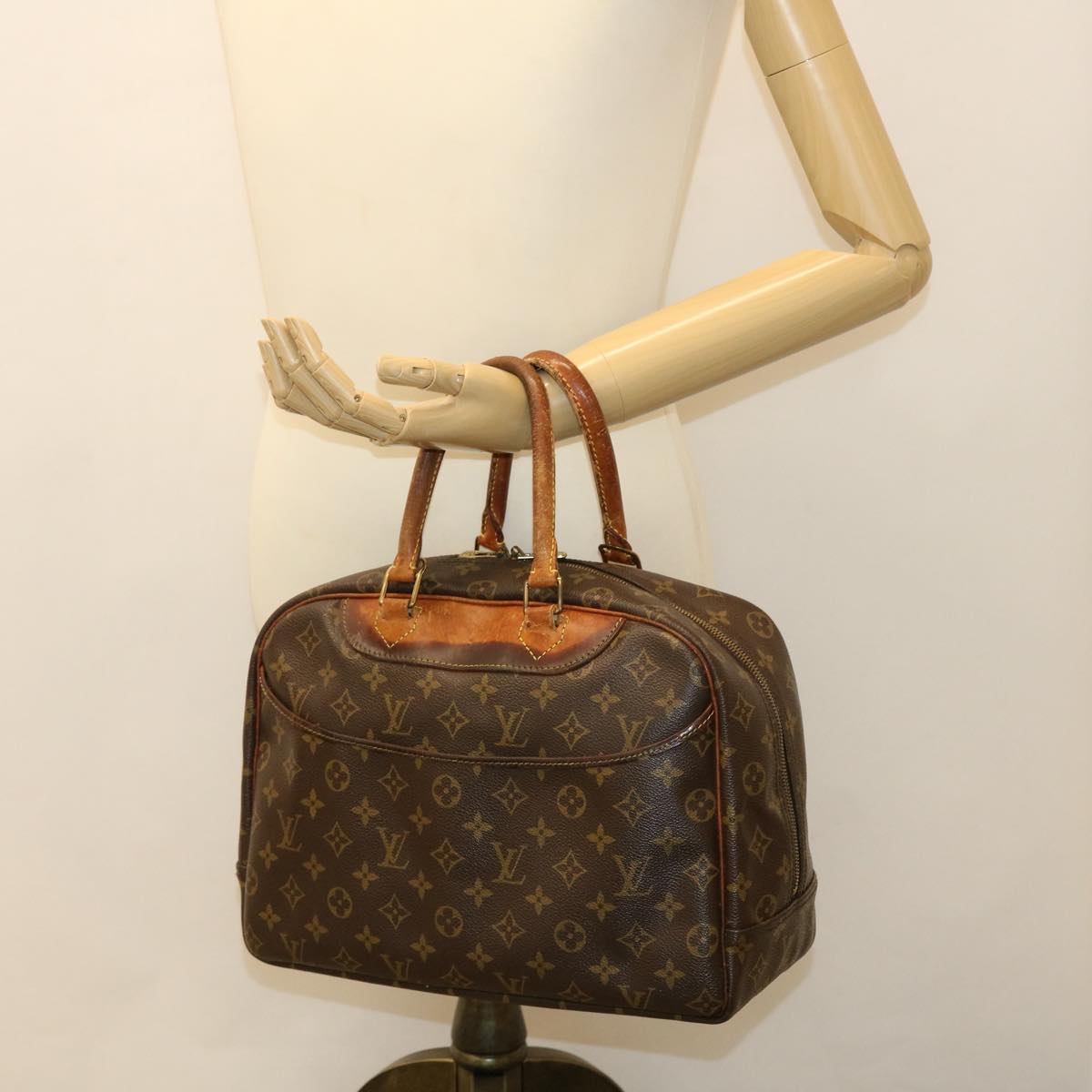 LOUIS VUITTON Monogram Deauville Hand Bag M47270 LV Auth th3478