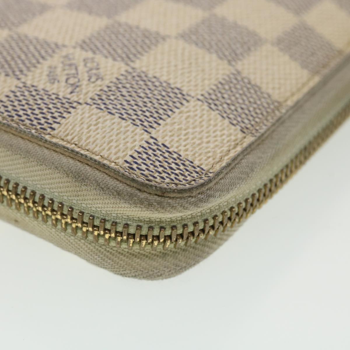 LOUIS VUITTON Damier Azur Zippy Organizer Long Wallet N60012 LV Auth th3484