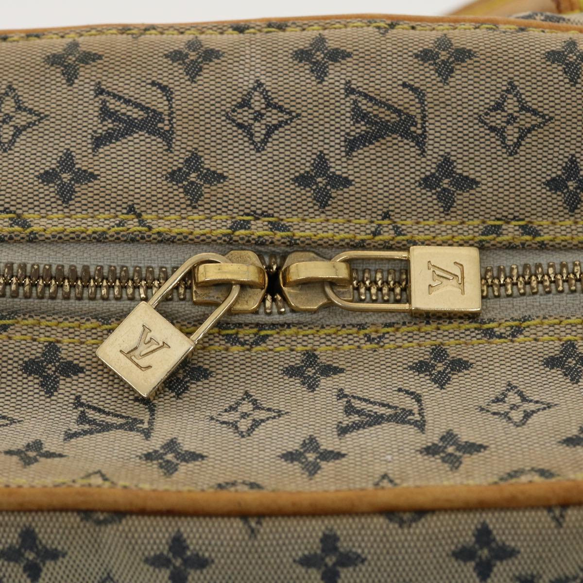 LOUIS VUITTON Monogram Mini Marie Hand Bag Blue M92003 LV Auth th3505