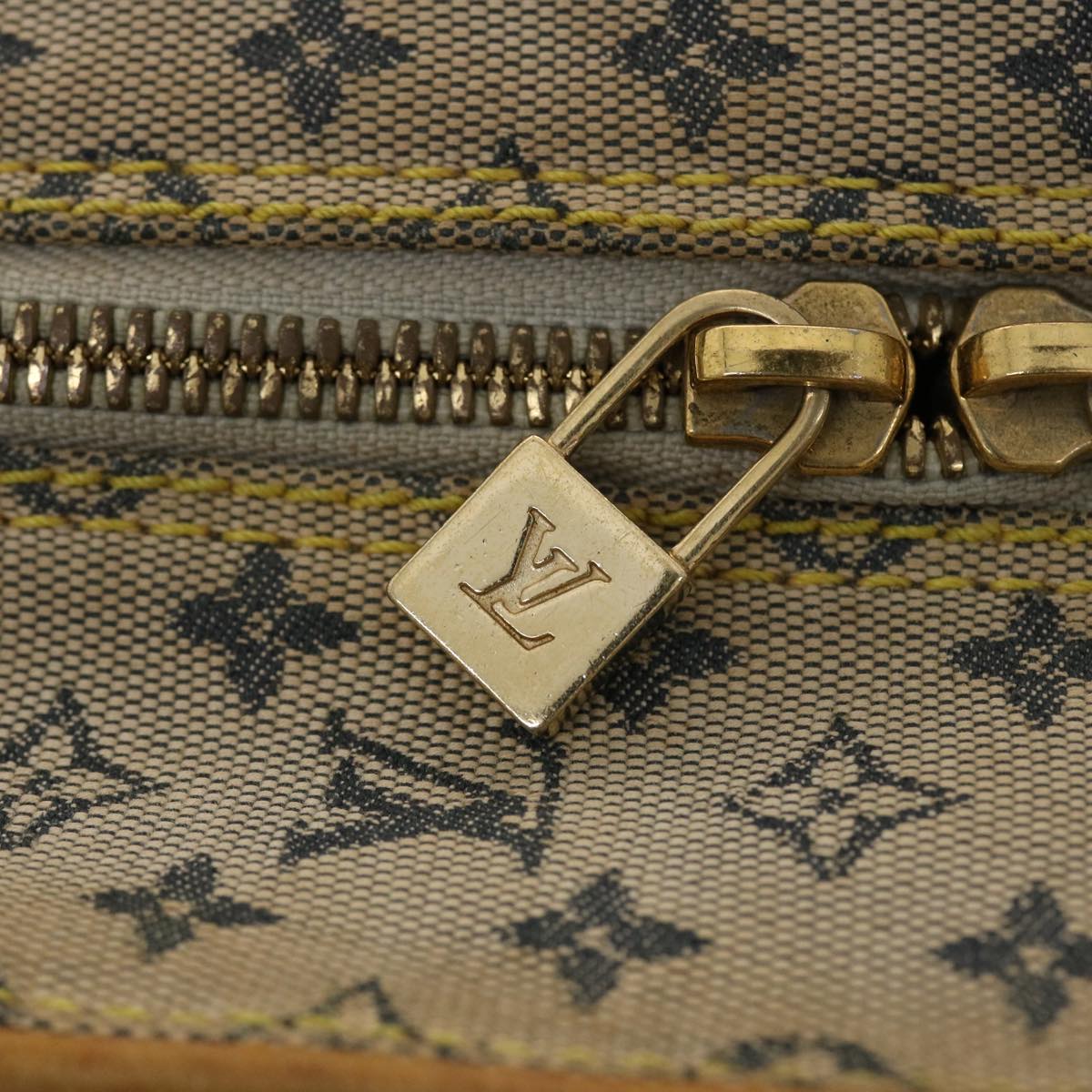 LOUIS VUITTON Monogram Mini Marie Hand Bag Blue M92003 LV Auth th3505