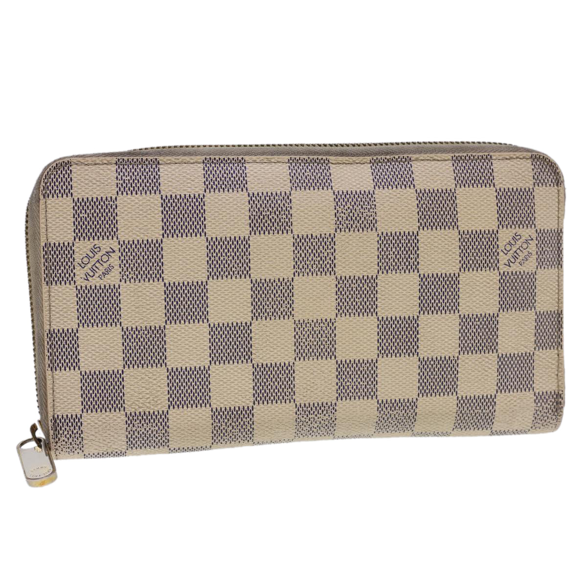 LOUIS VUITTON Damier Azur Zippy Organizer Long Wallet N60012 LV Auth th3540