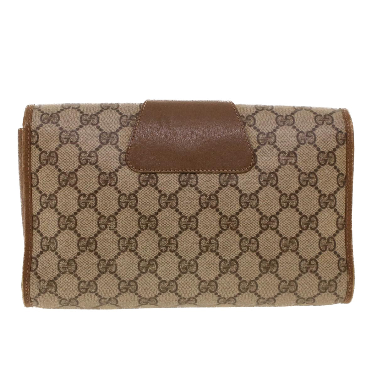 GUCCI GG Canvas Web Sherry Line Clutch Bag Beige Red Green 89.01.030 Auth th3599 - 0