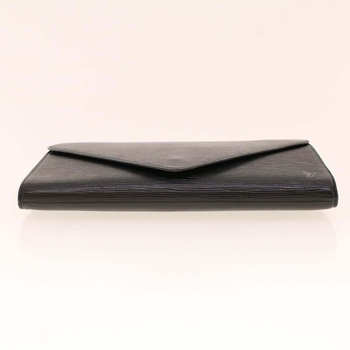 LOUIS VUITTON Epi Art Deco Clutch Bag Black M52632 LV Auth th3606