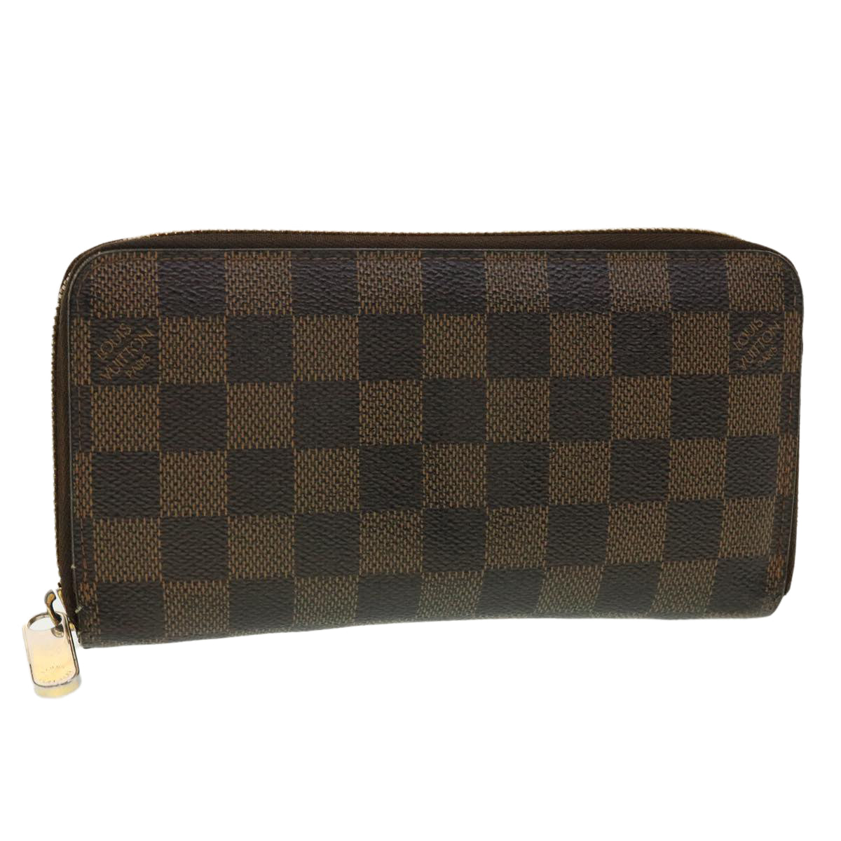 LOUIS VUITTON Damier Ebene Zippy Wallet Long Wallet N41661 LV Auth th3636