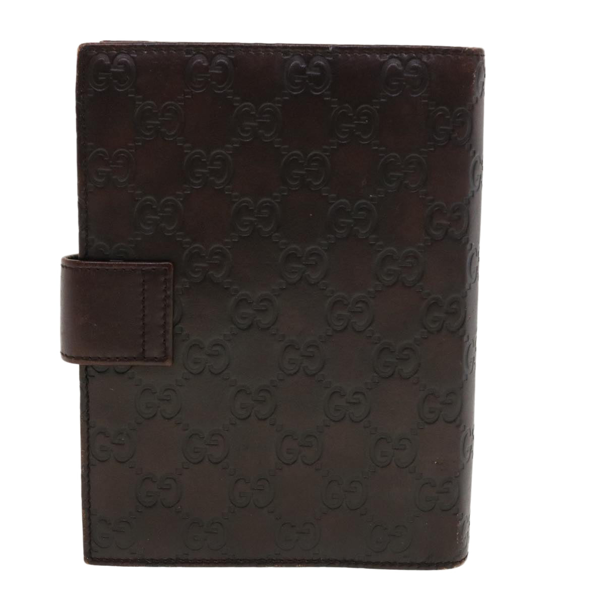 GUCCI GG Canvas Guccissima Agenda MM Day Planner Cover Brown 115241 Auth th3649