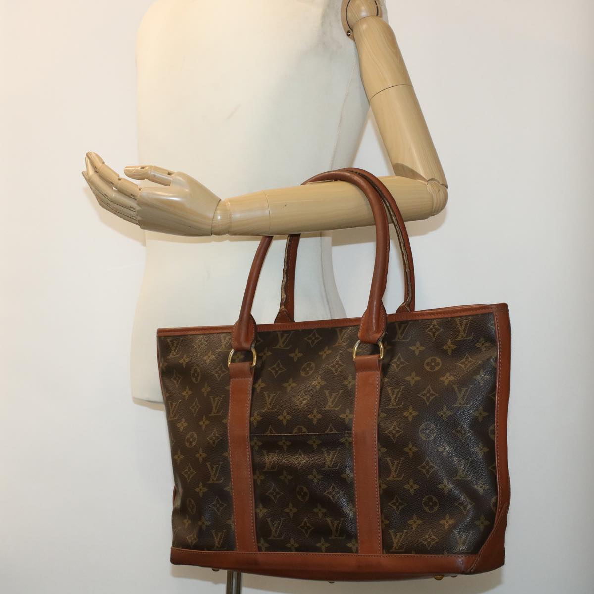 LOUIS VUITTON Monogram Sac Weekend PM Hand Bag M42425 LV Auth th3655