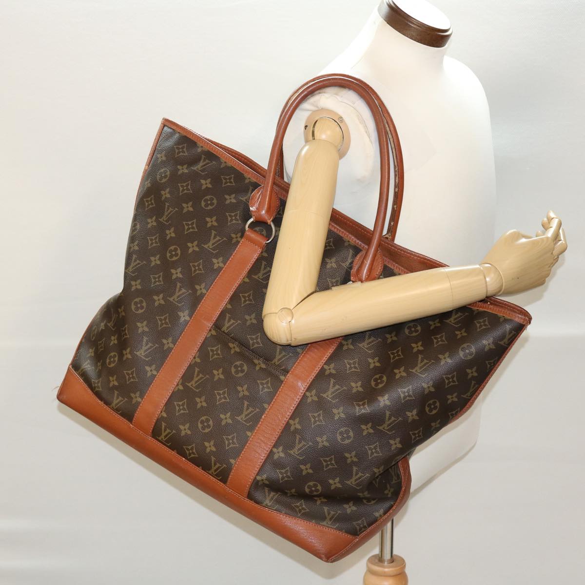 LOUIS VUITTON Monogram Sac Weekend PM Hand Bag M42425 LV Auth th3670