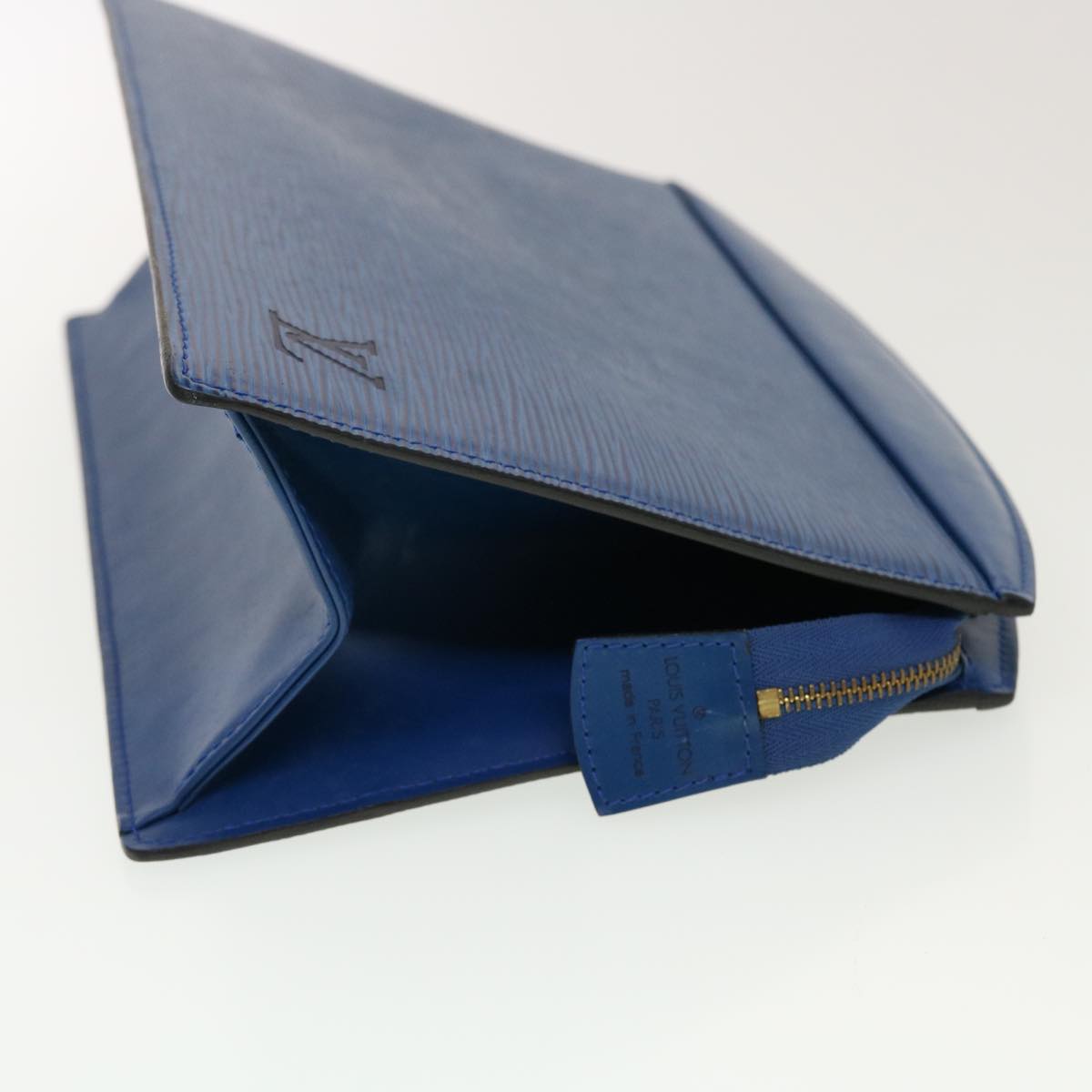 LOUIS VUITTON Epi Trousse Crete Clutch Bag Blue M48405 LV Auth th3672