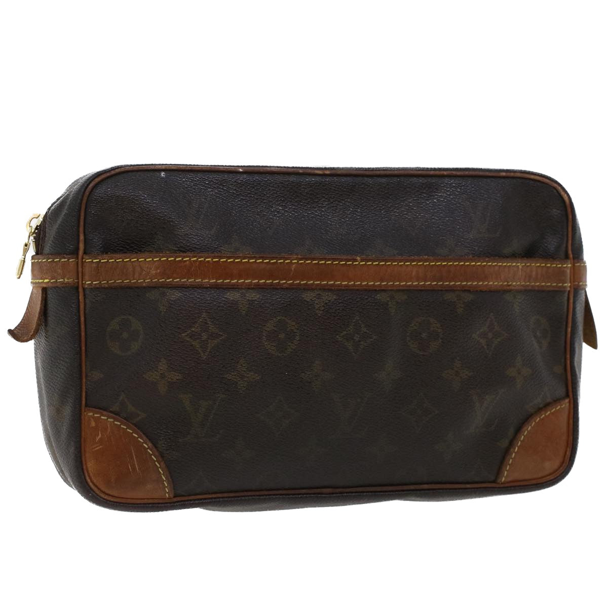 LOUIS VUITTON Monogram Compiegne 28 Clutch Bag M51845 LV Auth th3706