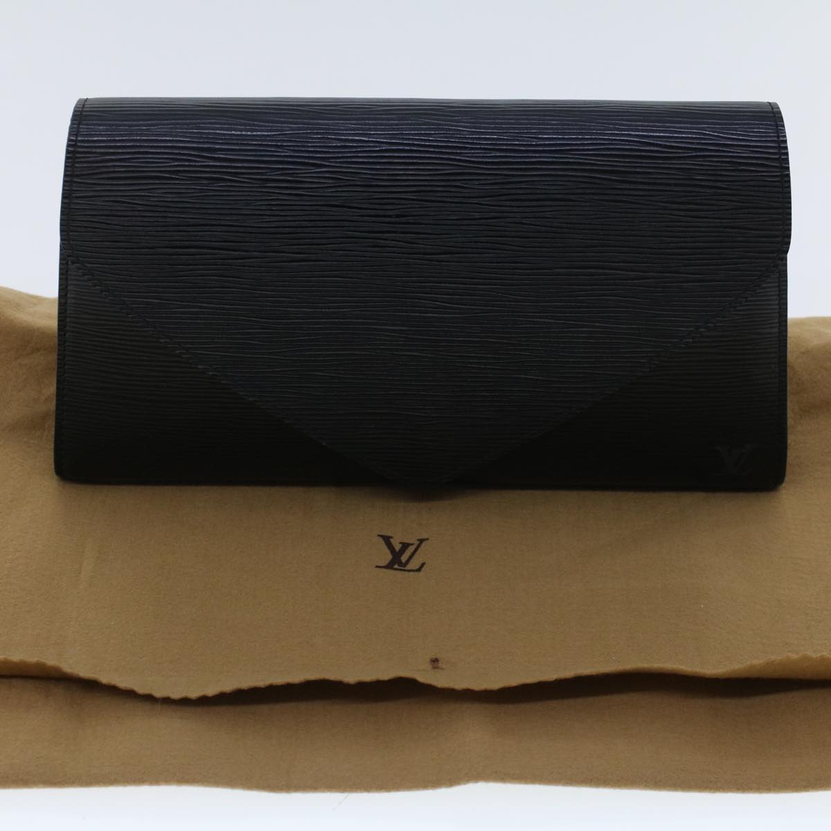 LOUIS VUITTON Epi Art Deco Clutch Bag Black M52632 LV Auth th3725