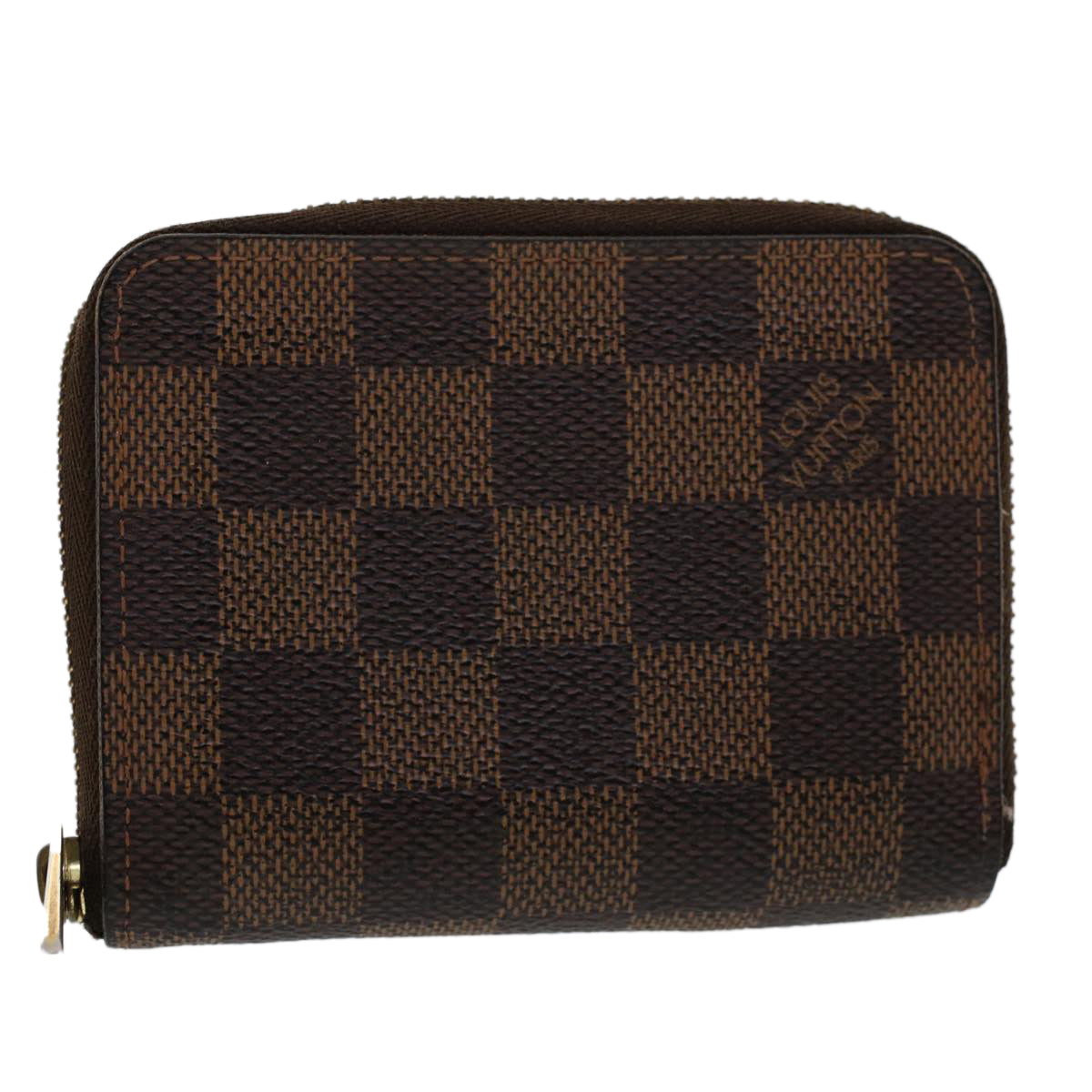 LOUIS VUITTON Damier Ebene Zippy Coin Purse N63070 LV Auth th3761