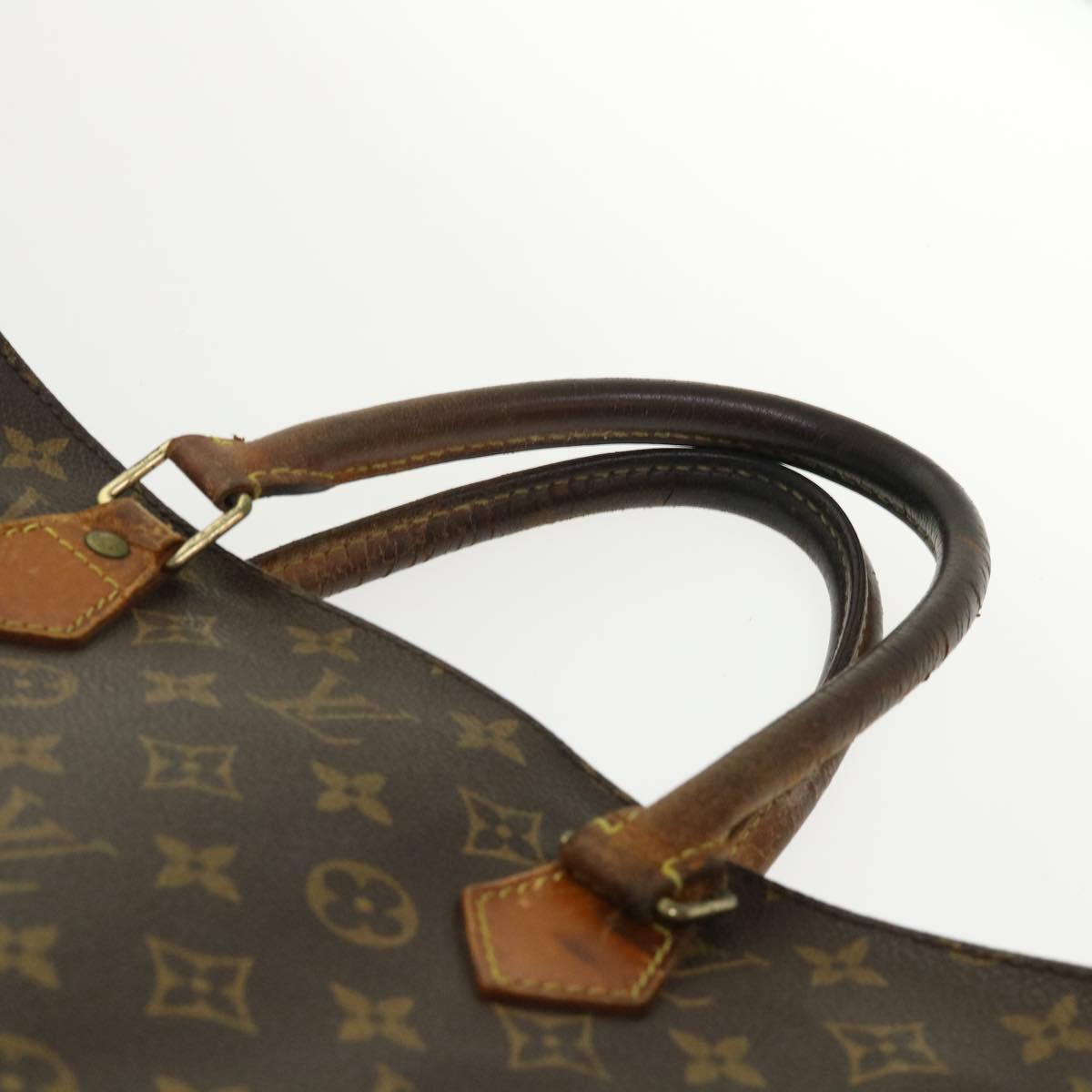 LOUIS VUITTON Monogram Sac Plat Hand Bag M51140 LV Auth th3804