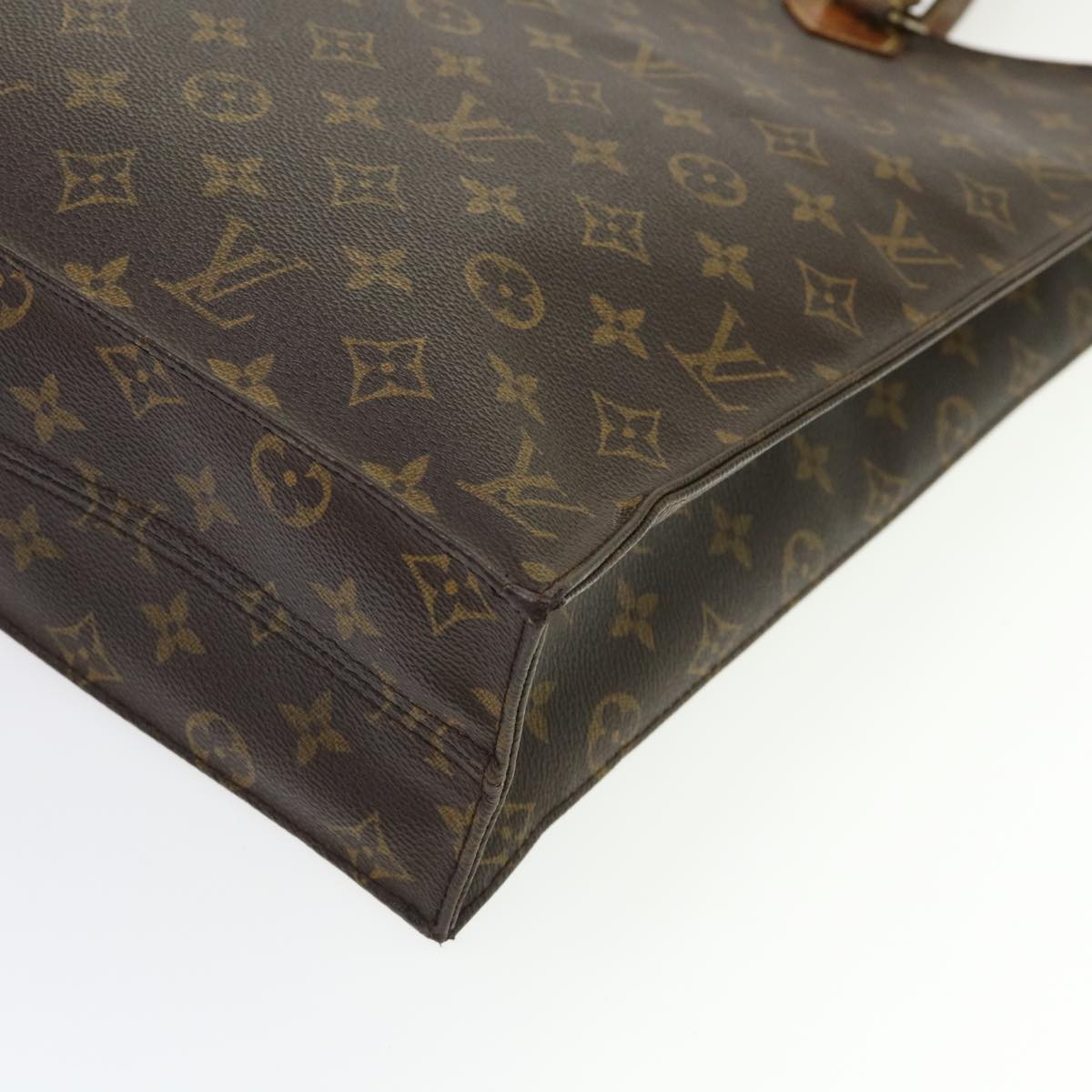 LOUIS VUITTON Monogram Sac Plat Hand Bag M51140 LV Auth th3804