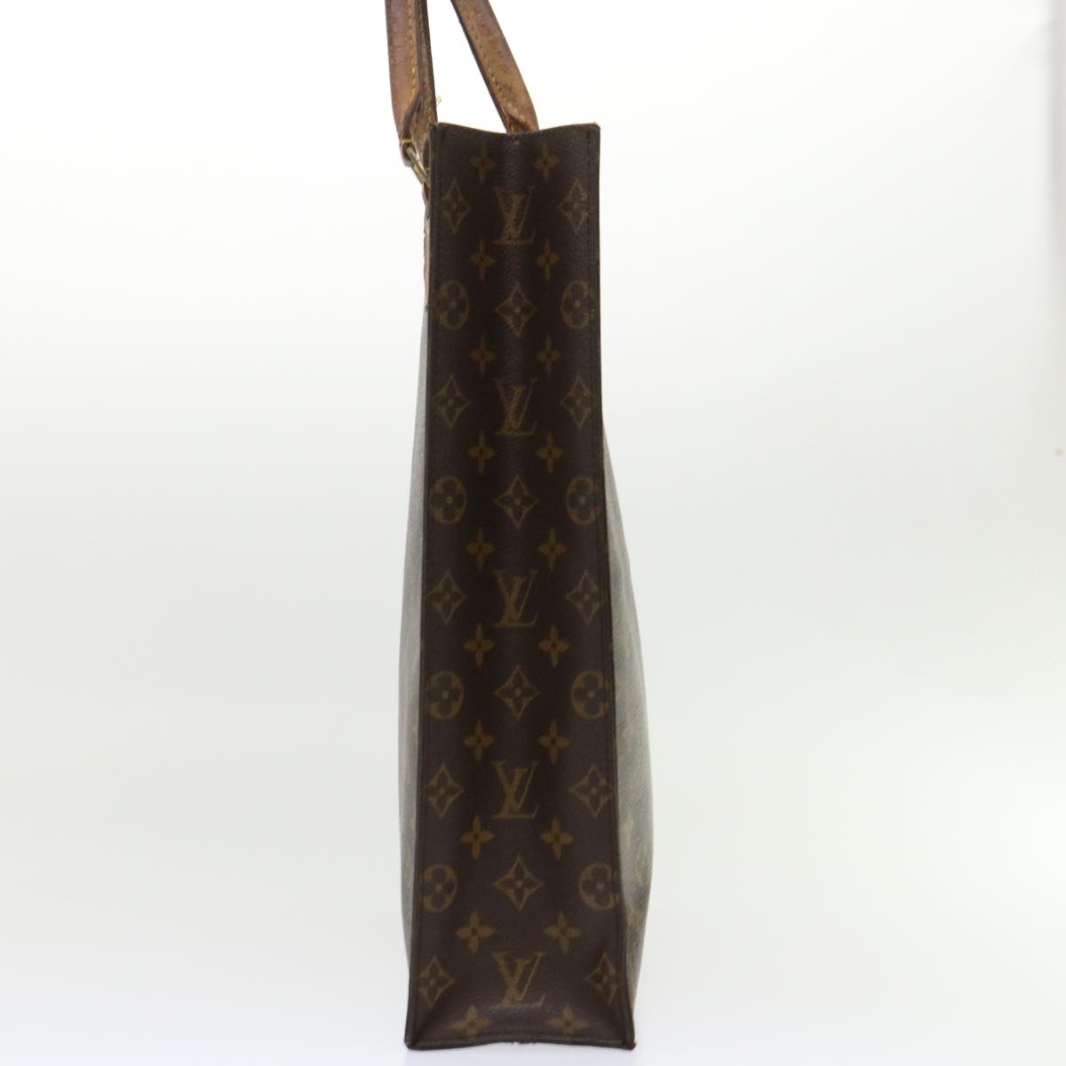 LOUIS VUITTON Monogram Sac Plat Hand Bag M51140 LV Auth th3804