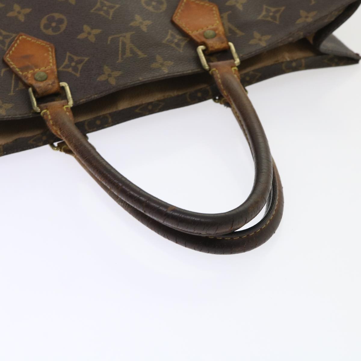 LOUIS VUITTON Monogram Sac Plat Hand Bag M51140 LV Auth th3804