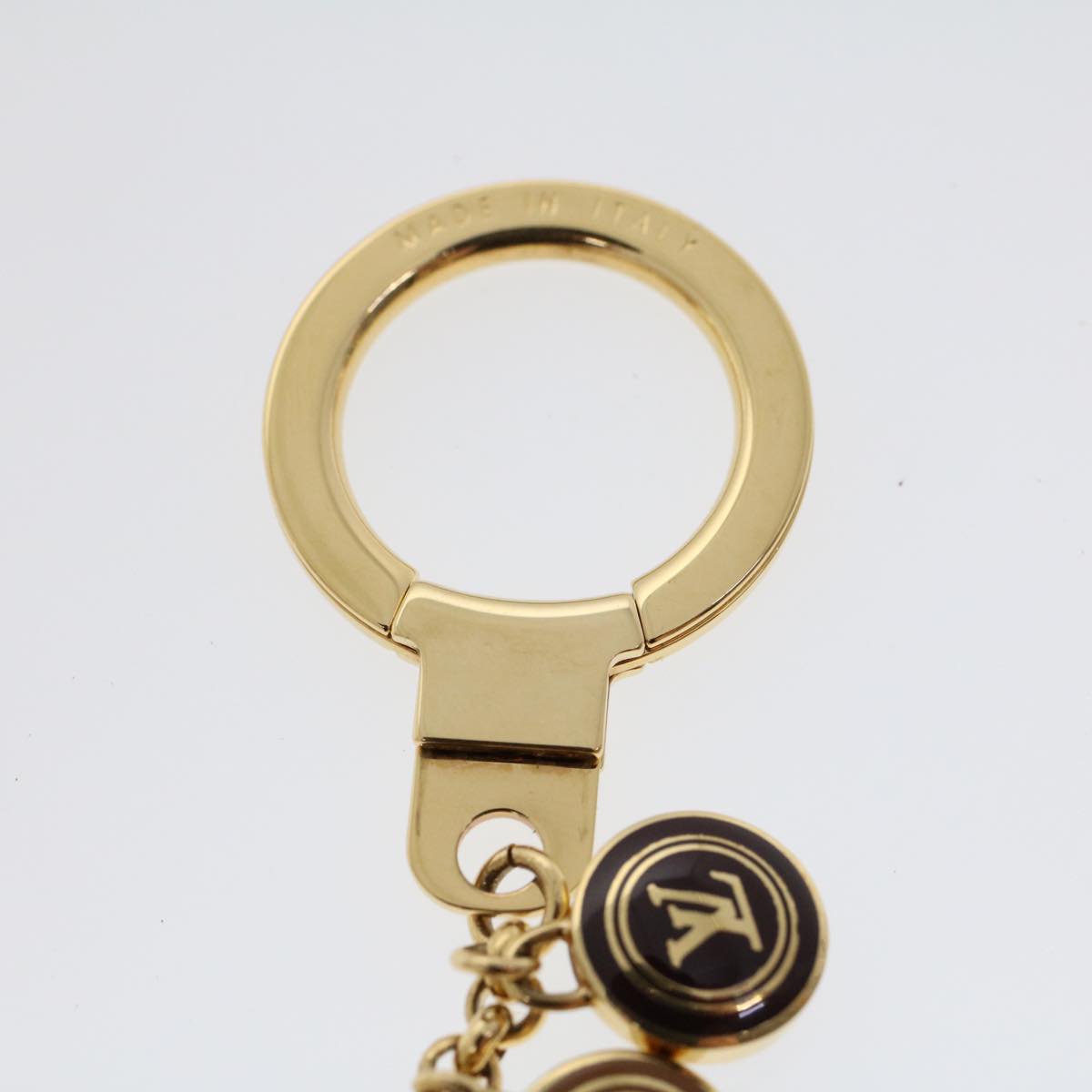 LOUIS VUITTON Porte Cles Chainne Pastille Key Holder Gold M65386 LV Auth th3817