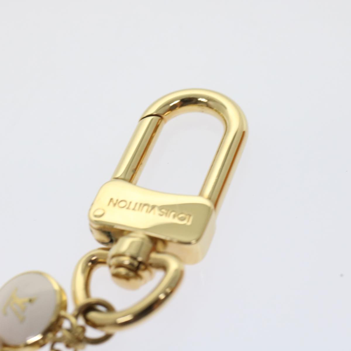 LOUIS VUITTON Porte Cles Chainne Pastille Key Holder Gold M65386 LV Auth th3844