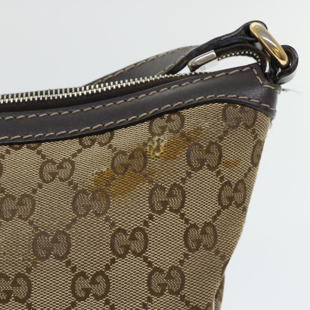 GUCCI GG Canvas Shoulder Bag Beige 257072 Auth th3852