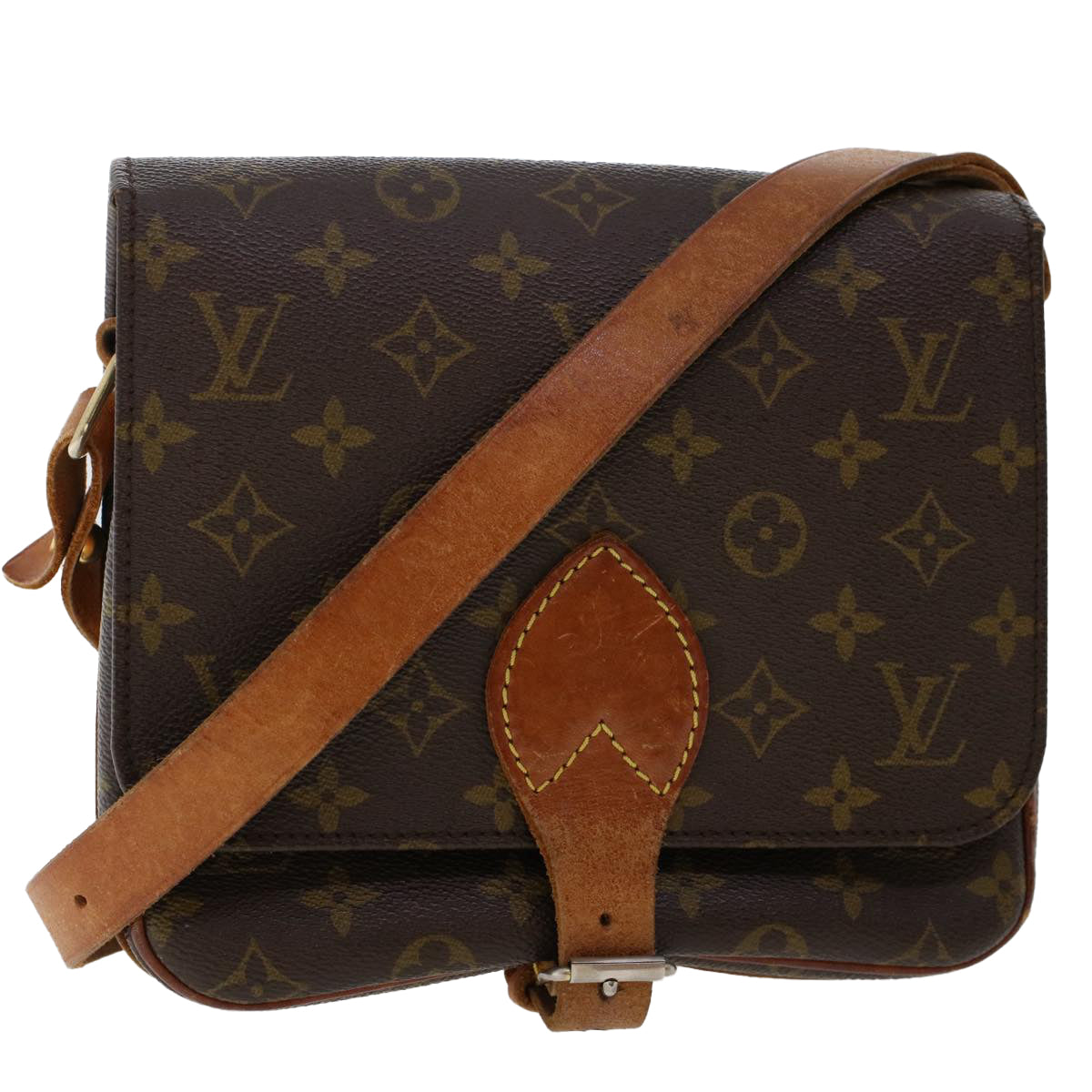 LOUIS VUITTON Monogram Cartouchiere MM Shoulder Bag M51253 LV Auth th3883