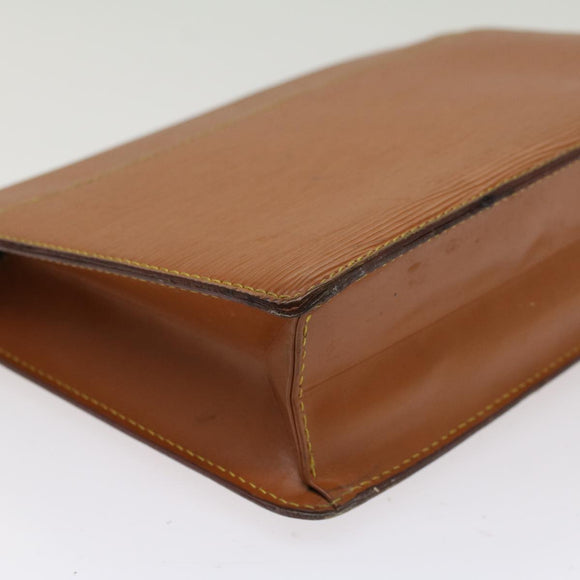 LOUIS VUITTON Epi Pochette Homme Clutch Bag Brown M52528 LV Auth th3897