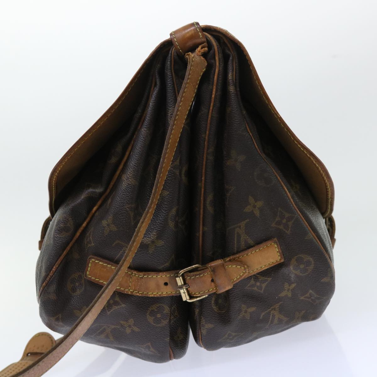 LOUIS VUITTON Monogram Saumur 35 Shoulder Bag M42254 LV Auth th3916