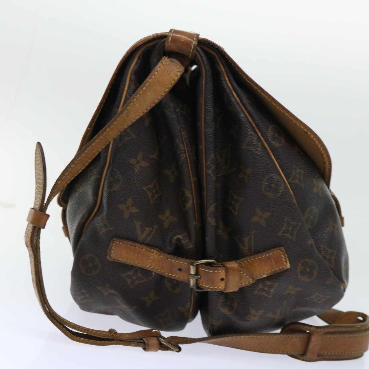 LOUIS VUITTON Monogram Saumur 35 Shoulder Bag M42254 LV Auth th3916