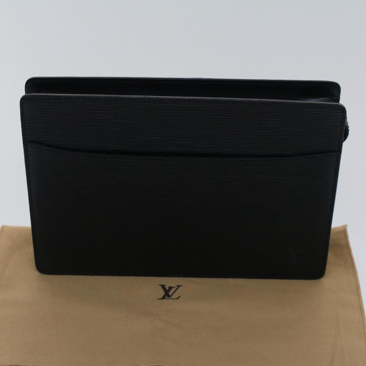 LOUIS VUITTON Epi Pochette Homme Clutch Bag Black M52522 LV Auth th3922