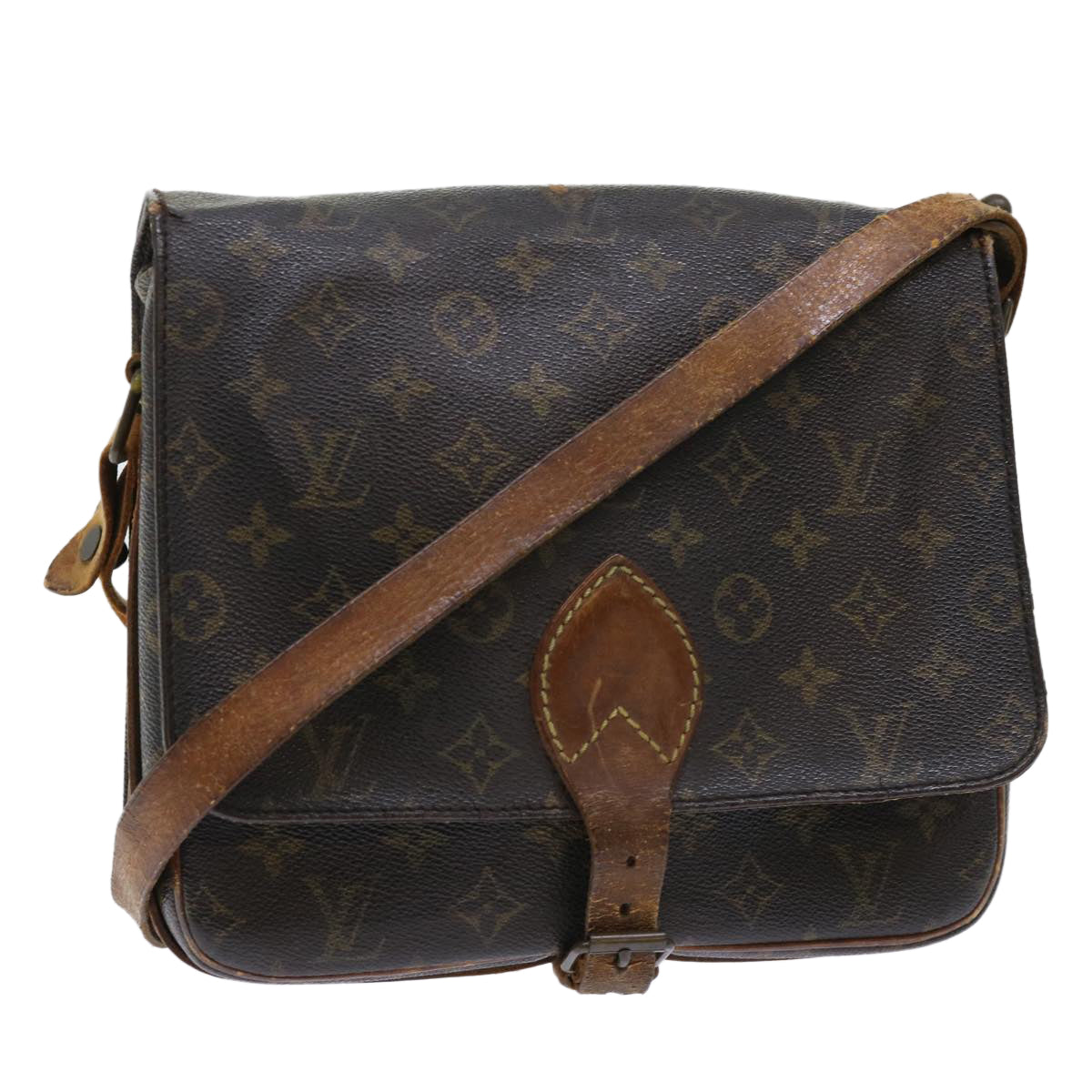 LOUIS VUITTON Monogram Cartouchiere GM Shoulder Bag M51252 LV Auth th3923