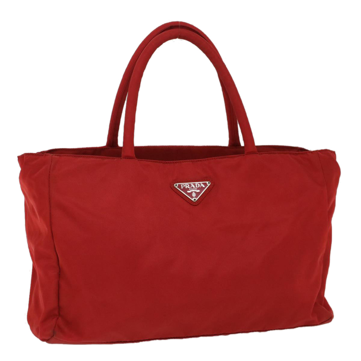 PRADA Hand Bag Nylon Red Auth th3933