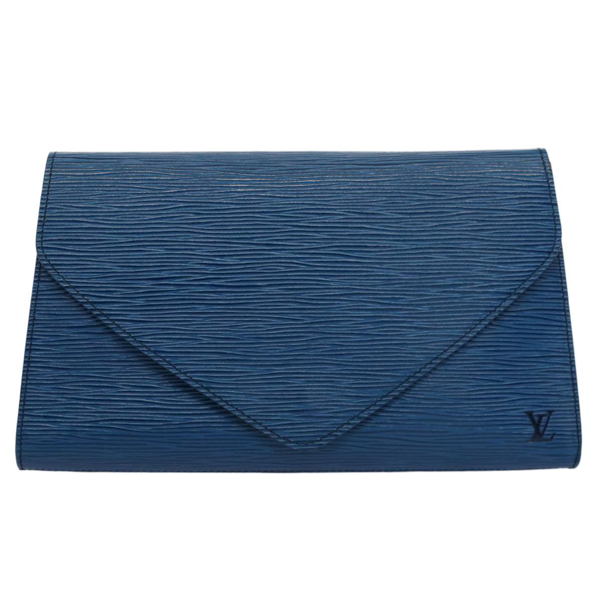 LOUIS VUITTON Epi Art Deco Clutch Bag Blue M52635 LV Auth th3953