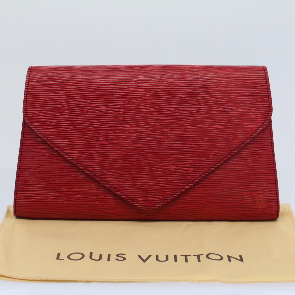 LOUIS VUITTON Epi Art Deco Clutch Bag Red M52637 LV Auth th3962