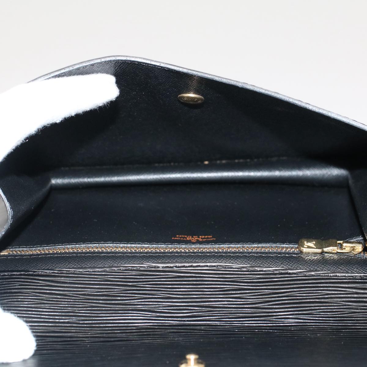 LOUIS VUITTON Epi Montaigne 23 Clutch Bag Black M52662 LV Auth th3964