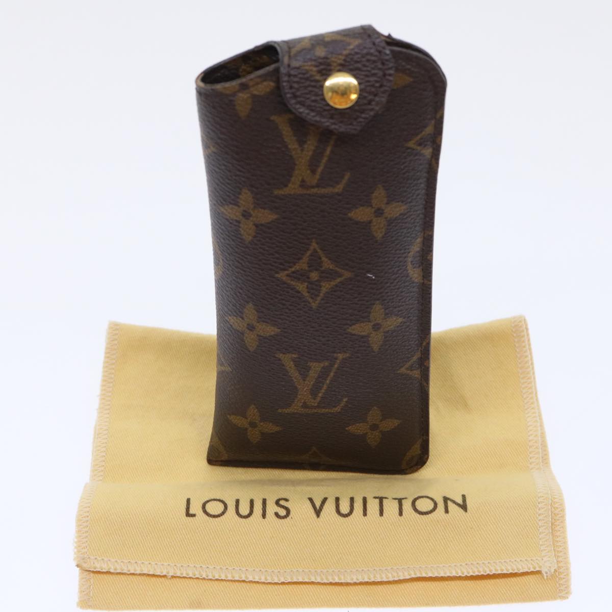 LOUIS VUITTON Monogram Etui Lunette PM Glasses Case M66545 LV Auth th3970