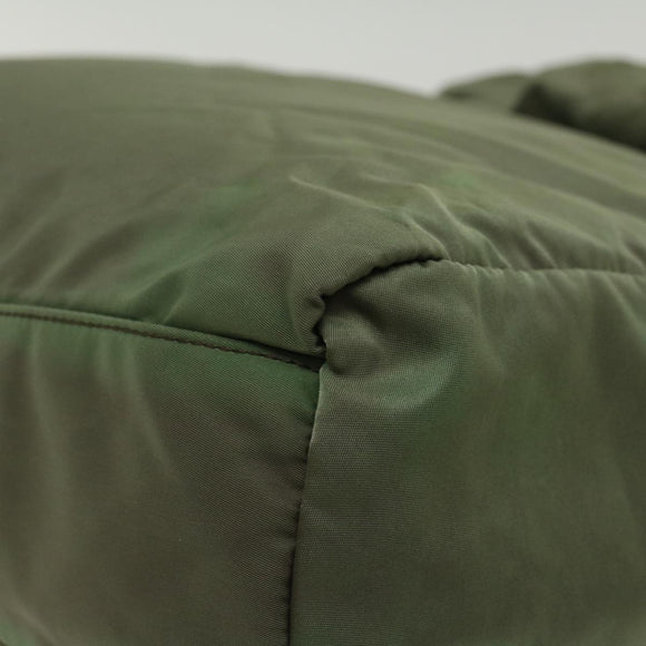 PRADA Tote Bag Nylon Khaki Auth th3978