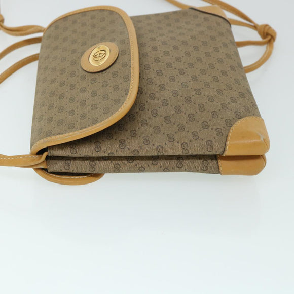 GUCCI Micro GG Canvas Shoulder Bag PVC Leather Beige 007 92 5548 Auth th3994