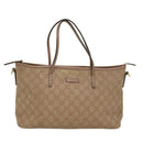 GUCCI GG Canvas Tote Bag 2way Pink 353439 Auth th3999-13