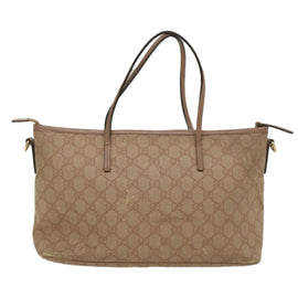 GUCCI GG Canvas Tote Bag 2way Pink 353439 Auth th3999 - 0