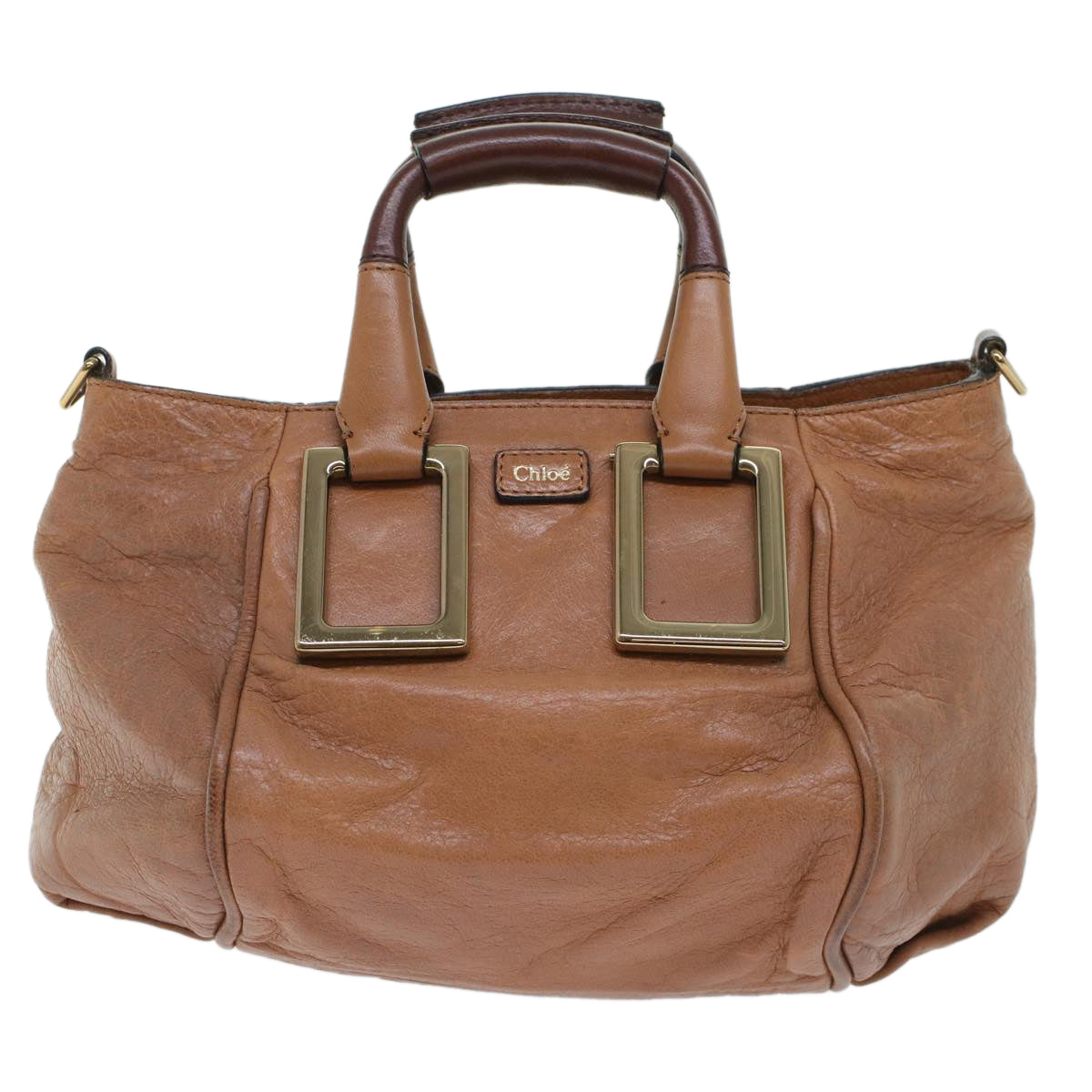 Chloe Etel Hand Bag Leather 2way Brown 03-12-50-65 Auth th4017 - 0
