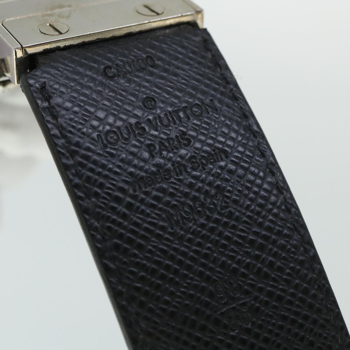 LOUIS VUITTON Damier Graphite Ceinture Inventeur Tour Belt M9632V LV Auth th4026