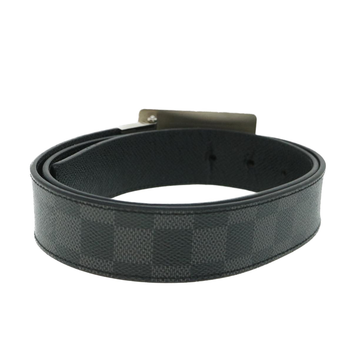 LOUIS VUITTON Damier Graphite Ceinture Inventeur Tour Belt M9632V LV Auth th4026